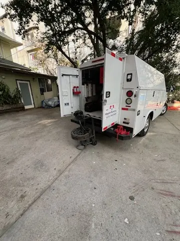 Magnet Plumbing service vehicle on-site for Grease Trap Cleaning in Rothschild